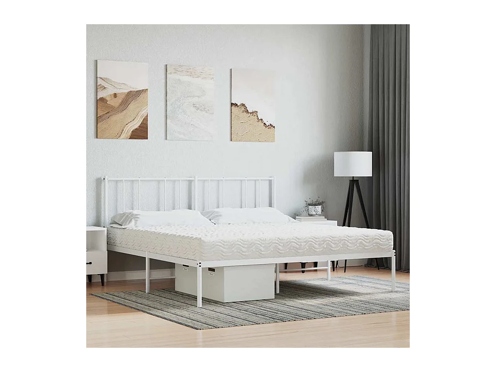Matelas en mousse blanc 200x220 cm dureté H2 H3