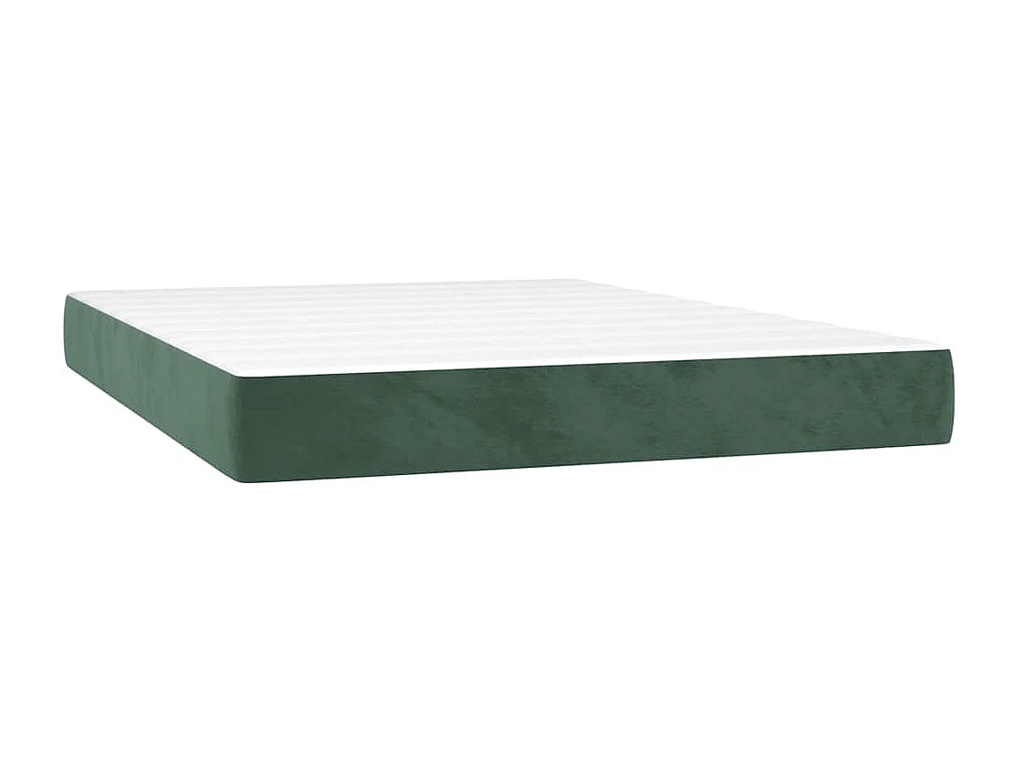Pocketveringmatras medium 140x210x20 cm fluweel donkergroen