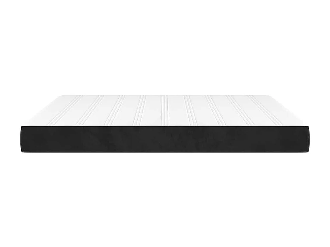 Pocketveringmatras medium 160x210x20 cm fluweel zwart