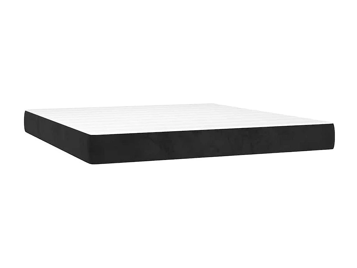 Pocketveringmatras medium 160x210x20 cm fluweel zwart