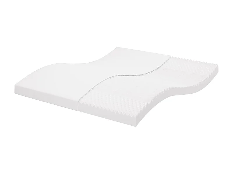 Matelas en mousse blanc 160x210 cm 7 zones dureté 20 ILD