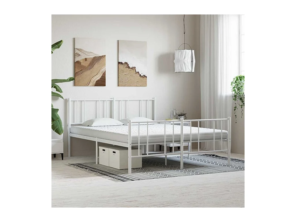 Matelas en mousse blanc 160x210 cm 7 zones dureté 20 ILD