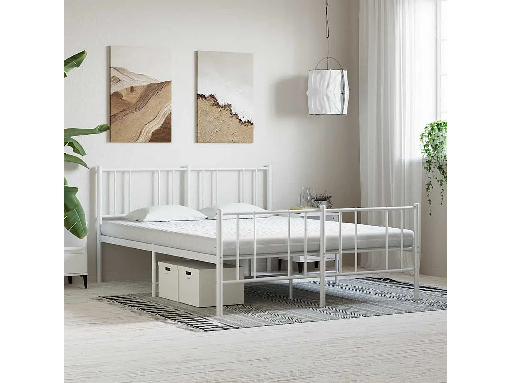 Matelas en mousse blanc 160x210 cm 7 zones dureté 20 ILD