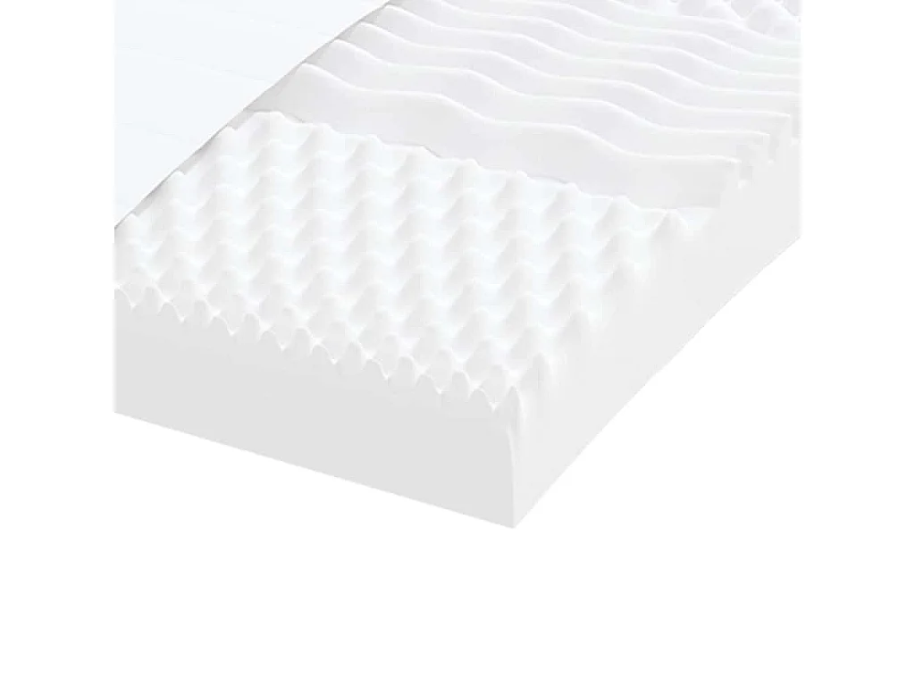 Matelas en mousse blanc 160x210 cm 7 zones dureté 20 ILD