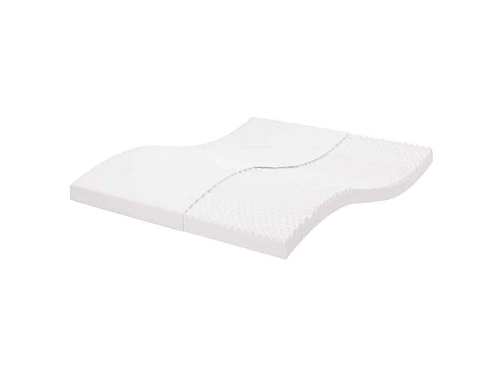Matelas en mousse blanc 160x210 cm 7 zones dureté 20 ILD