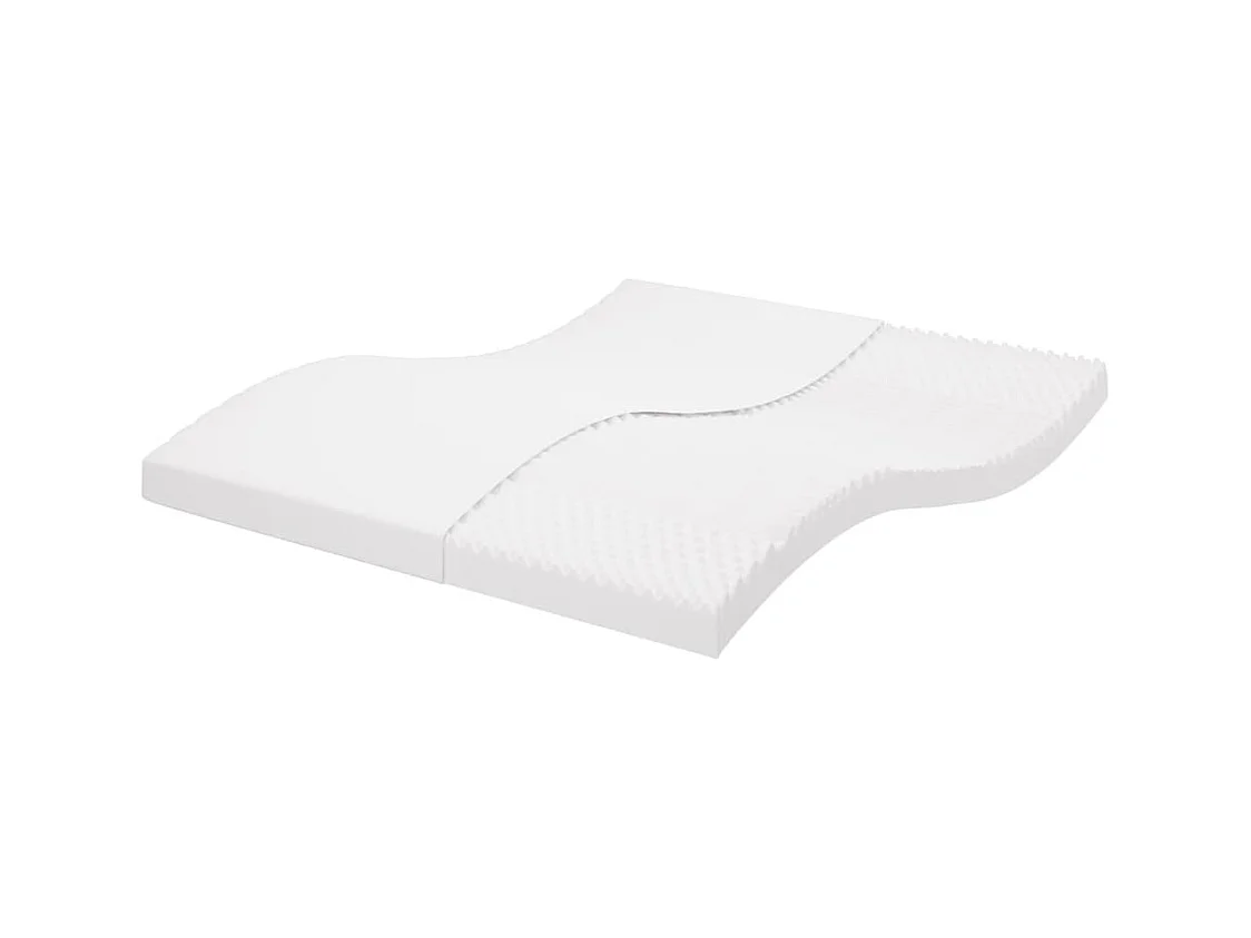 Matelas en mousse blanc 160x220 cm 7 zones dureté 20 ILD