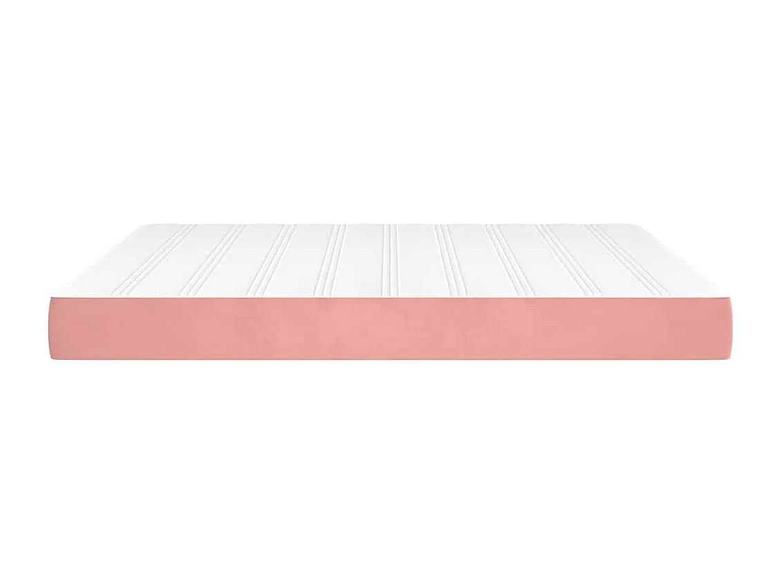 Pocketveringmatras medium 160x220x20 cm fluweel roze