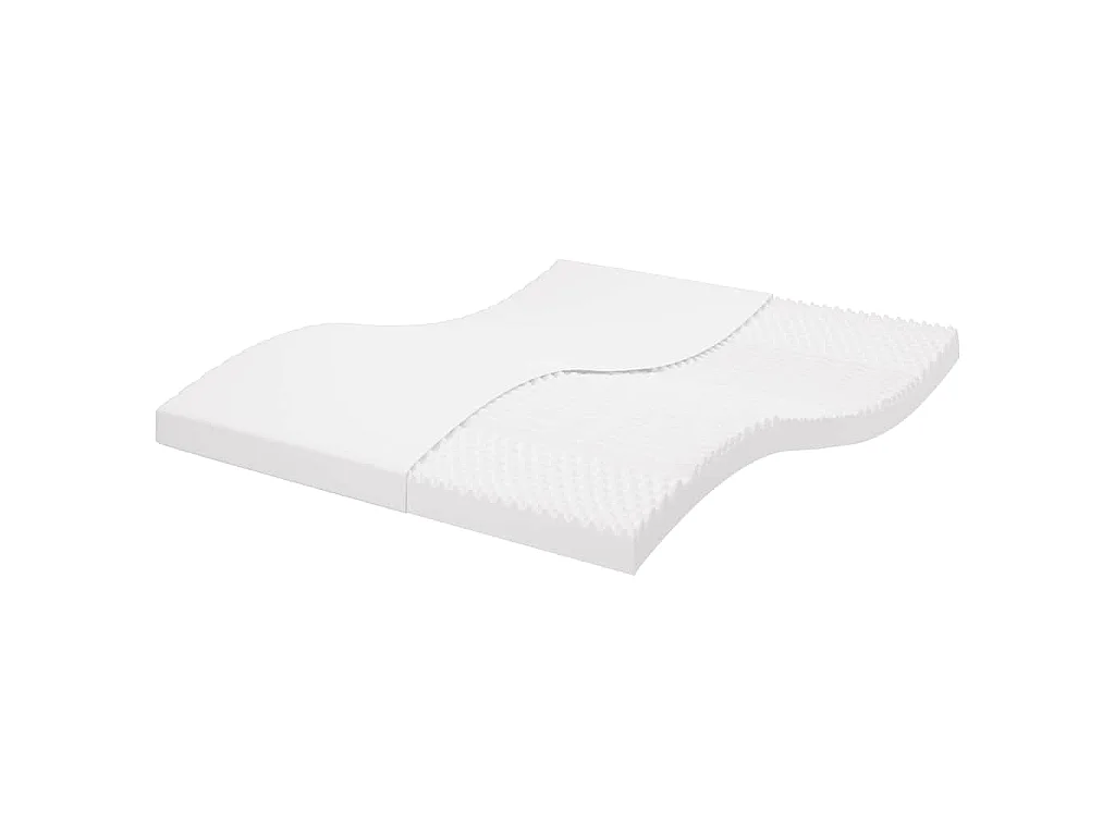 Matelas en mousse blanc 180x220 cm 7 zones dureté 20 ILD