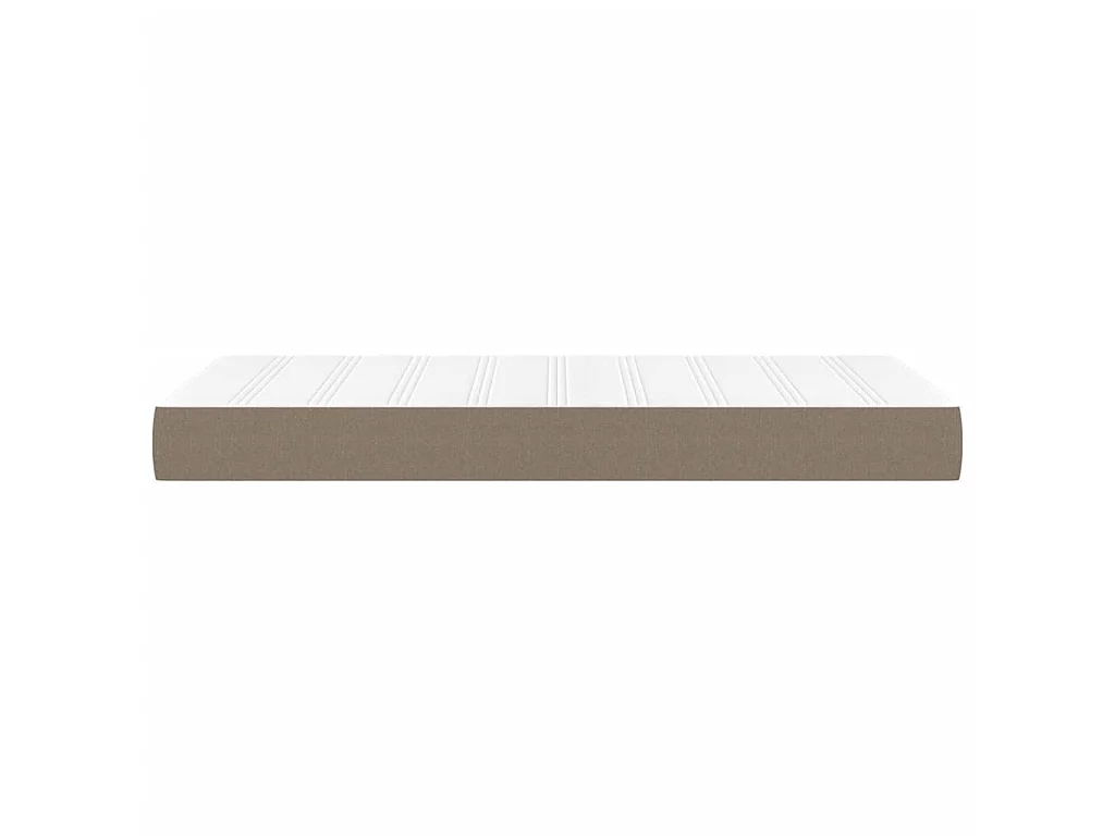 Matelas de lit à ressorts ensachés fermeté moyenne taupe 120x190x20 cm Tissu
