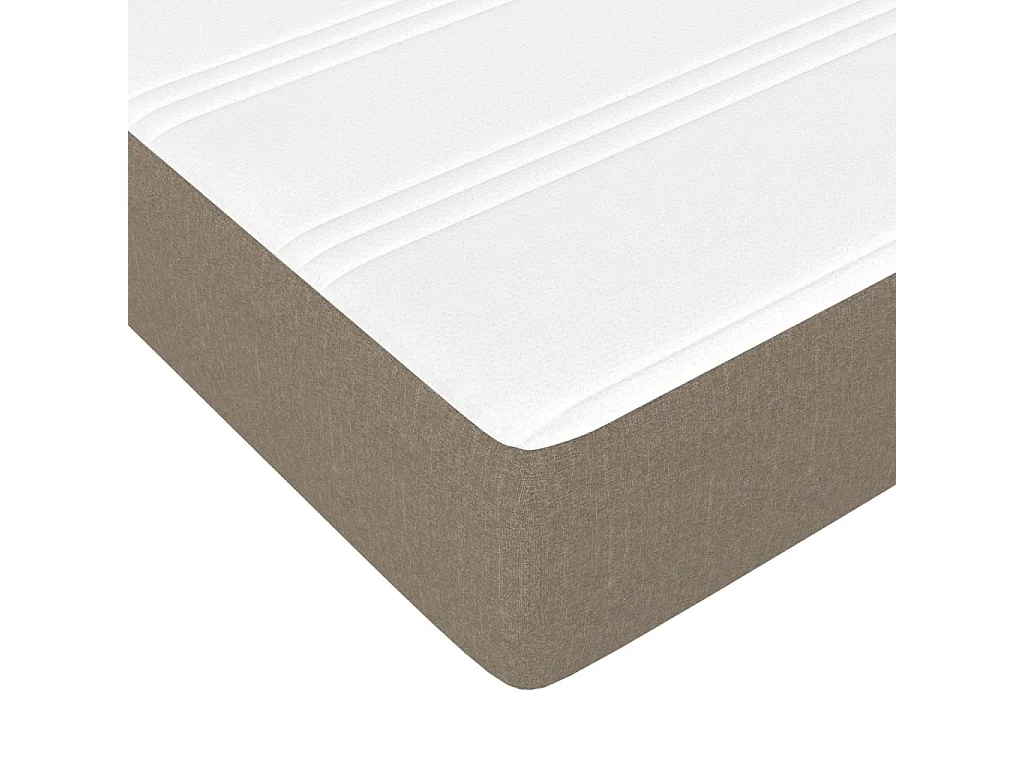 Matelas de lit à ressorts ensachés fermeté moyenne taupe 120x190x20 cm Tissu
