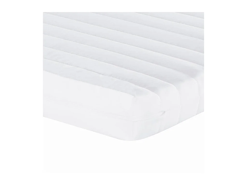 Matelas en mousse blanc 90x210 cm 7 zones dureté 20 ILD