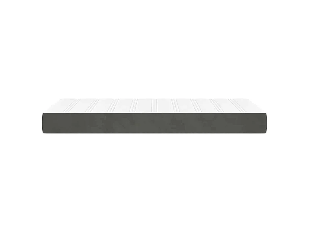 Matelas de lit à ressorts ensachés fermeté moyenne 100x220x20 cm velours