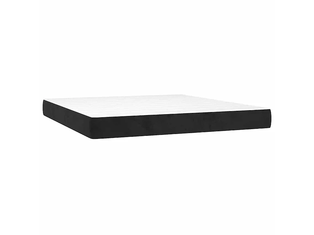 Pocketveringmatras medium 160x220x20 cm fluweel zwart
