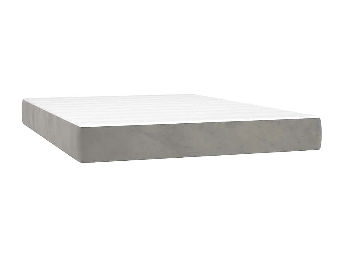 Matelas de lit à ressorts ensachés 120x210x20 cm velours