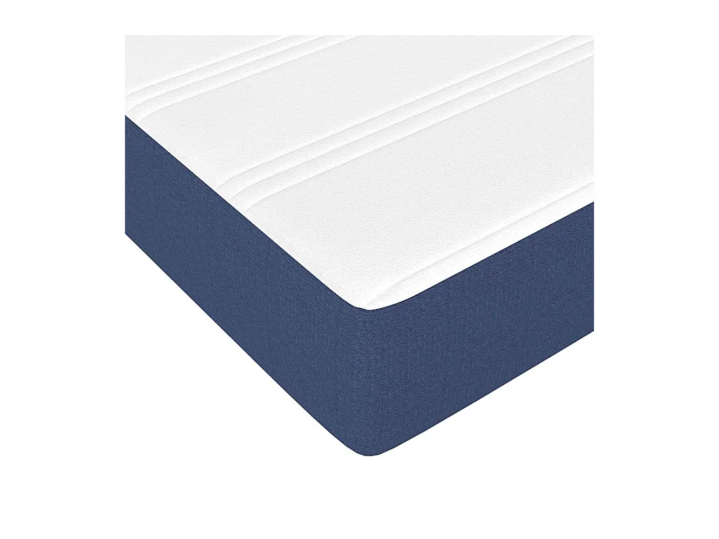 Matelas à ressorts ensachés pour enfants bleu 80x160 cm tissu