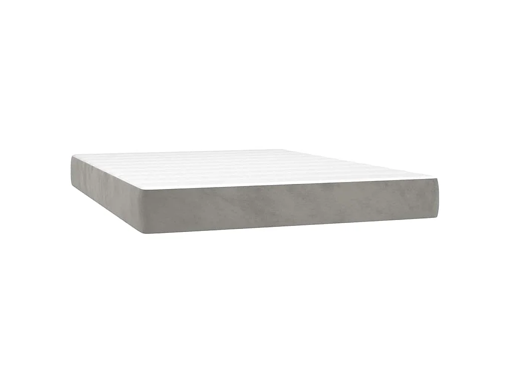 Matelas de lit à ressorts ensachés fermeté moyenne gris clair 140x220x20 cm