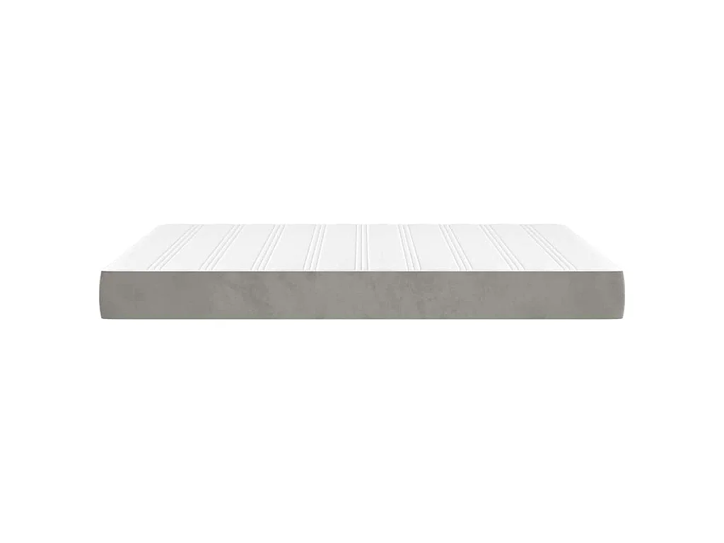 Matelas de lit à ressorts ensachés fermeté moyenne gris clair 140x220x20 cm