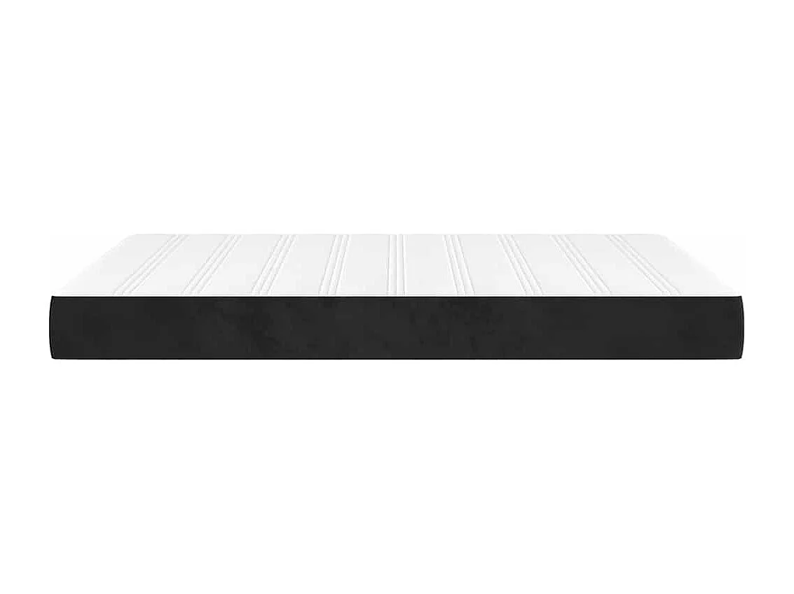 Pocketveringmatras medium 140x220x20 cm fluweel zwart