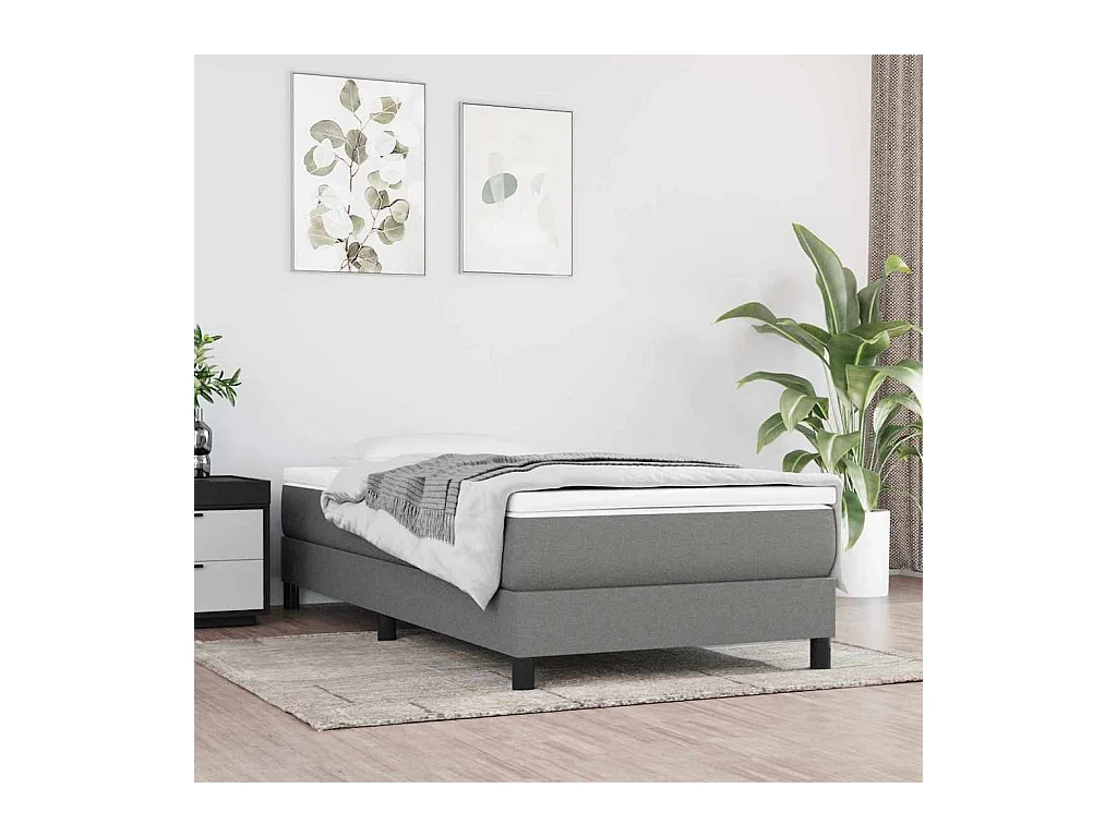 Pocketveringmatras 120x190x20 cm stof donkergrijs