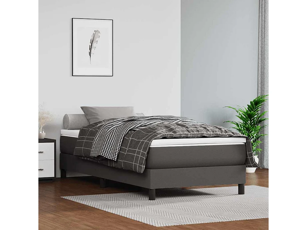 Matelas de lit à ressorts ensachés fermeté moyenne gris 120x190x20 cm