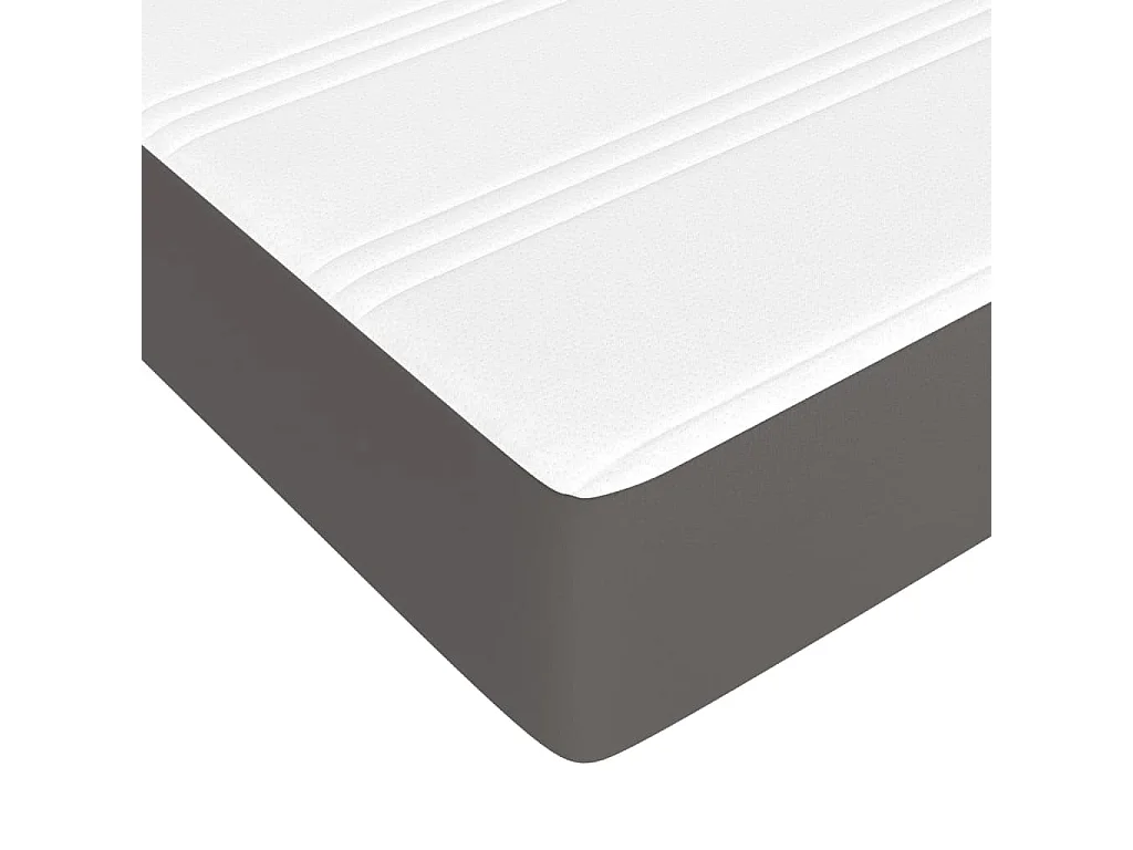 Matelas de lit à ressorts ensachés fermeté moyenne gris 120x190x20 cm