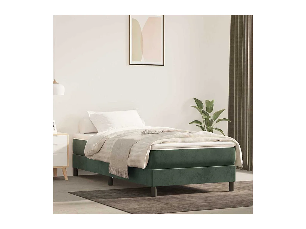 Matelas de lit à ressorts ensachés 90x220x20 cm velours