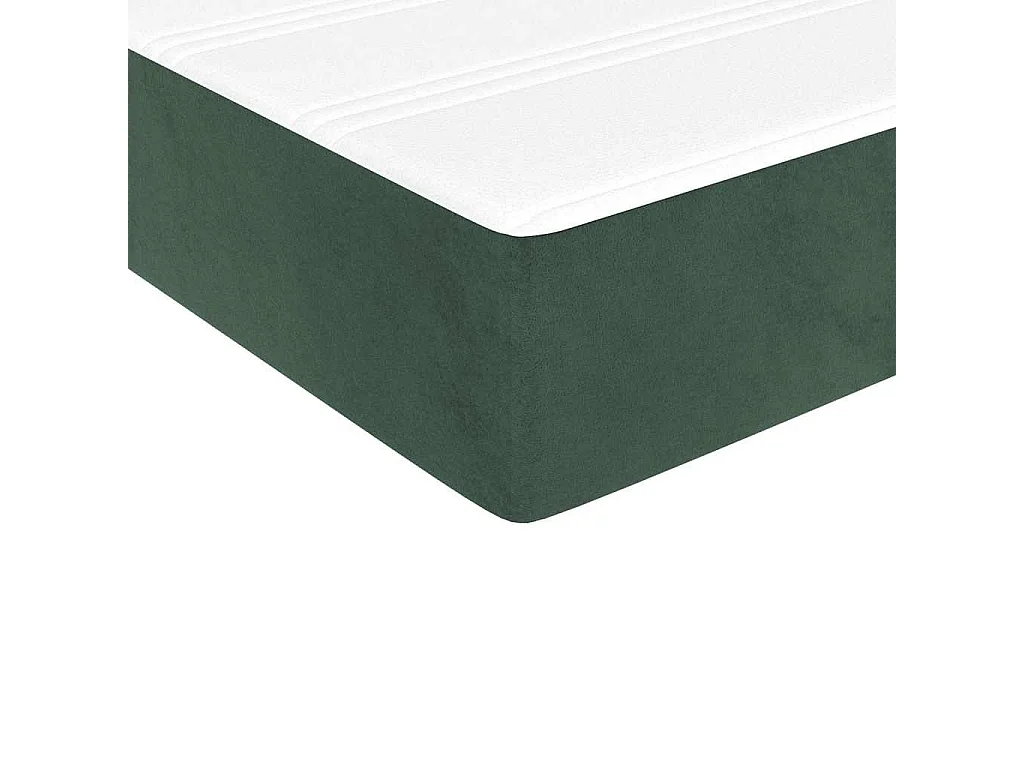 Taschenfederkernmatratze Mittel Dunkelgrün 90x220x20 cm Samt