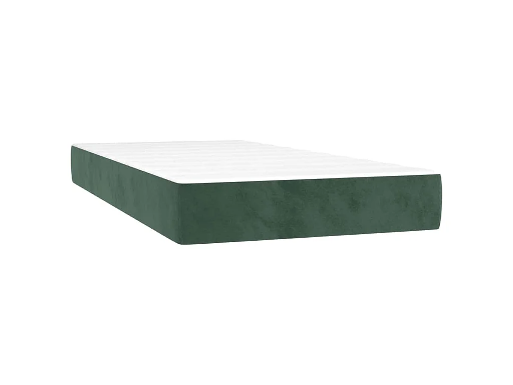 Matelas à ressorts ensachés 90 x 220 cm Vert foncé