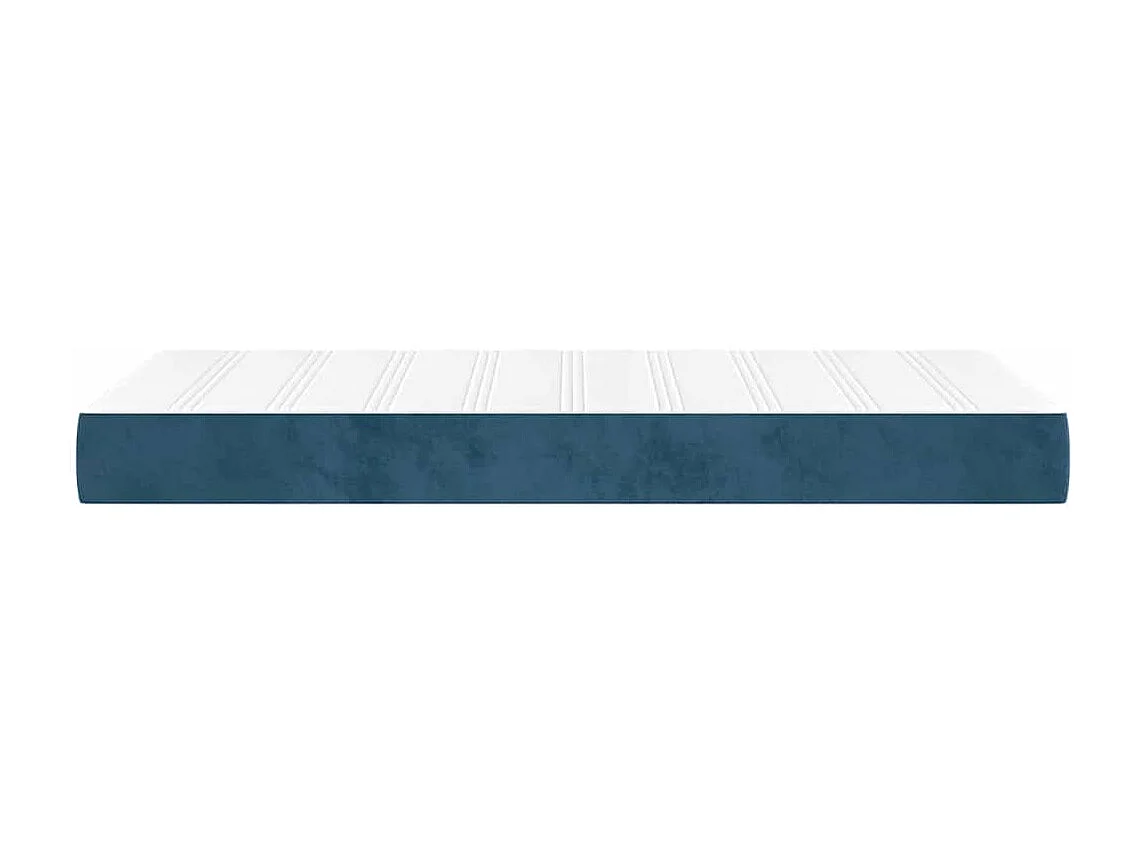Pocketveringmatras medium 90x220x20 cm fluweel donkerblauw