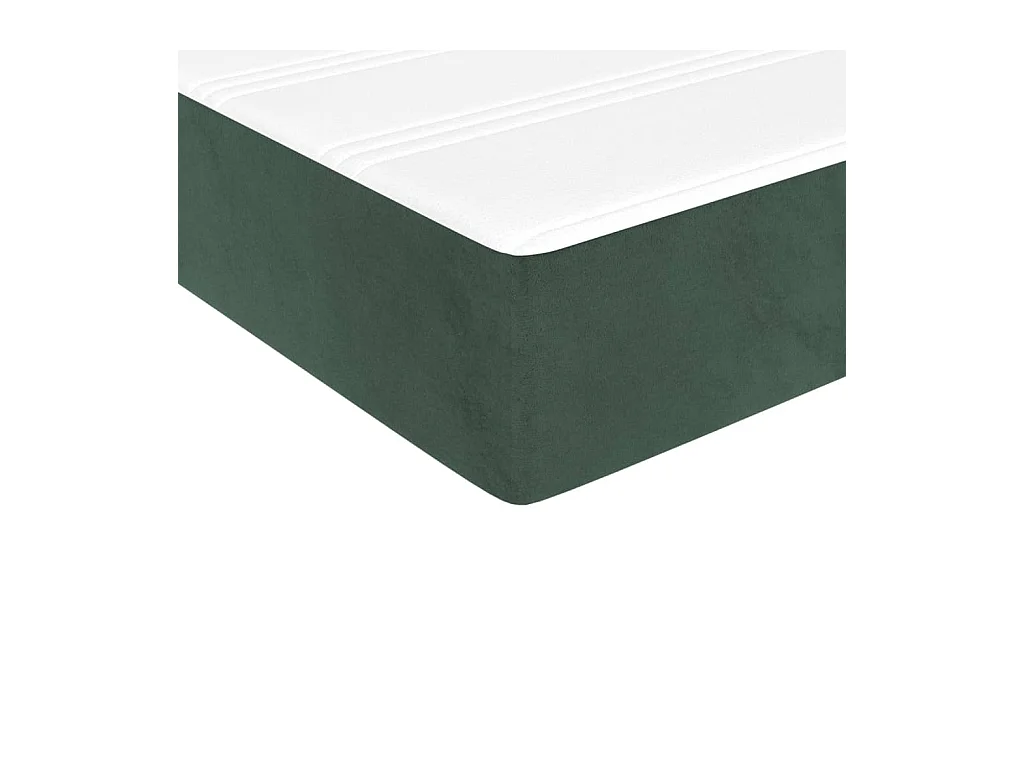 Matelas de lit à ressorts ensachés vert foncé 120x190x20 cm