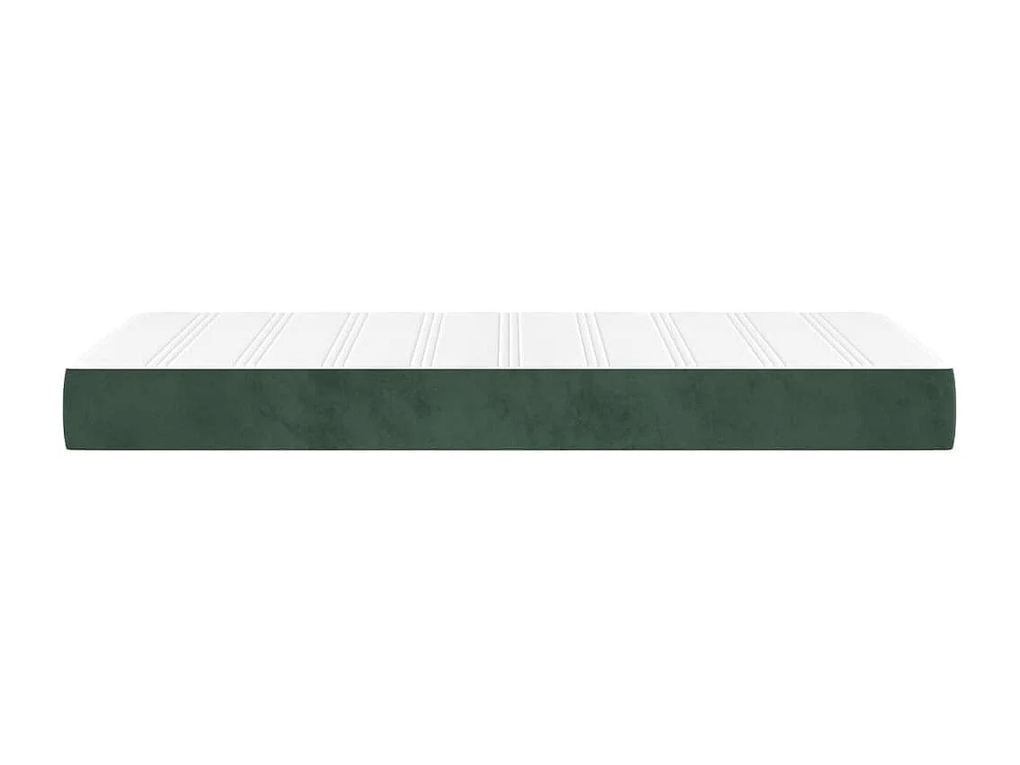 Matelas de lit à ressorts ensachés fermeté moyenne vert foncé 120x190x20 cm