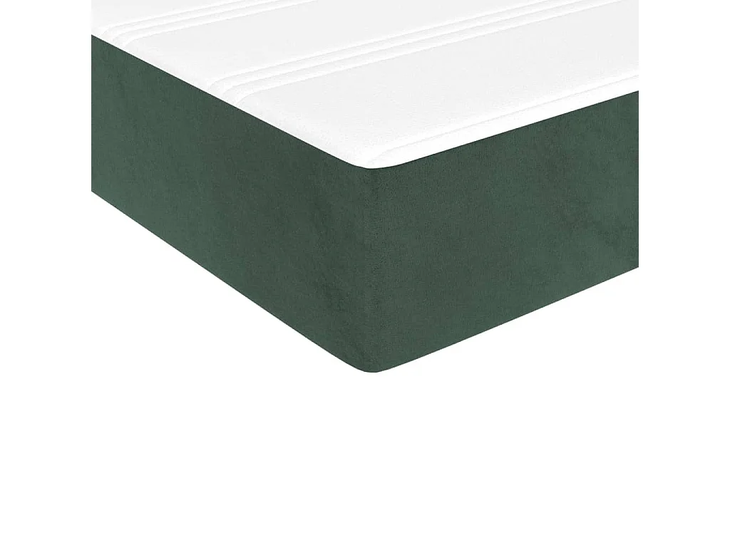 Matelas de lit à ressorts ensachés fermeté moyenne vert foncé 120x190x20 cm