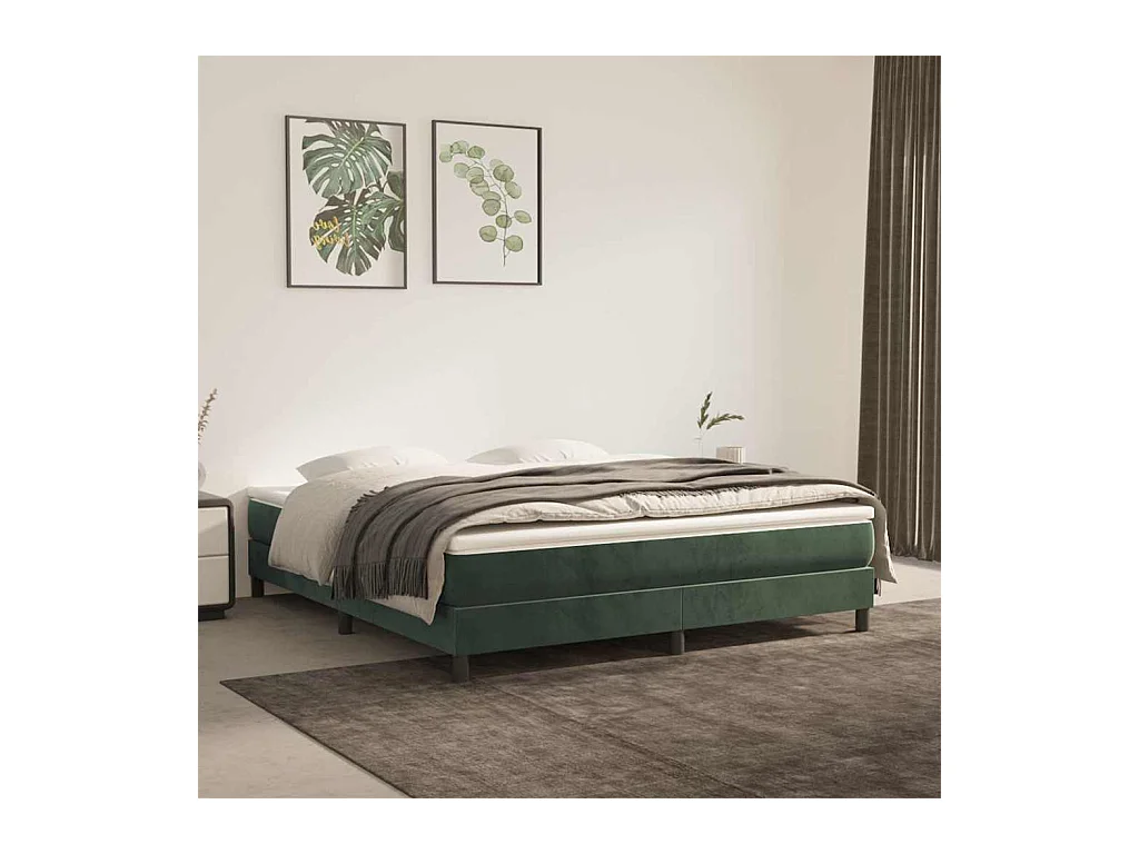 Matelas de lit à ressorts ensachés 160x220x20 cm velours