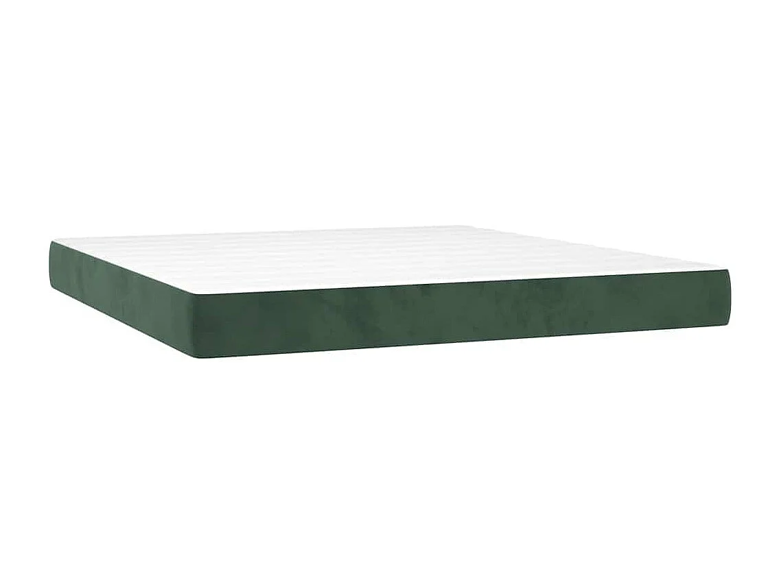 Pocketveringmatras medium 160x220x20 cm fluweel donkergroen