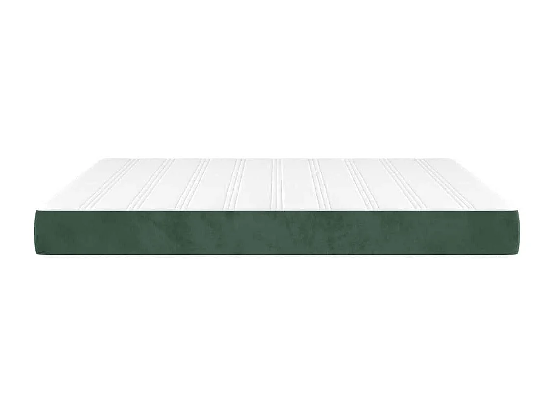 Pocketveringmatras medium 160x220x20 cm fluweel donkergroen
