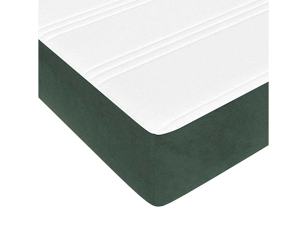 Pocketveringmatras medium 160x220x20 cm fluweel donkergroen