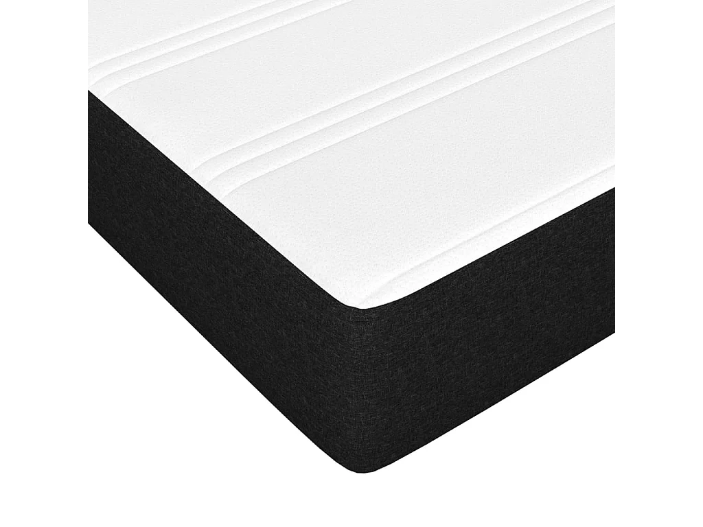 Matelas de lit à ressorts ensachés fermeté moyenne noir 120x190x20 cm Tissu