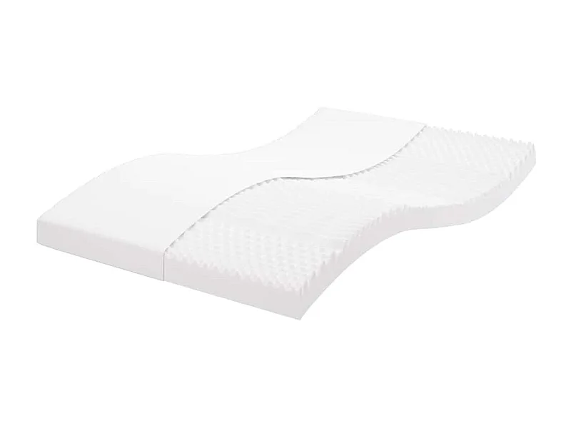 Matelas en mousse blanc 140x210 cm 7 zones dureté 20 ILD