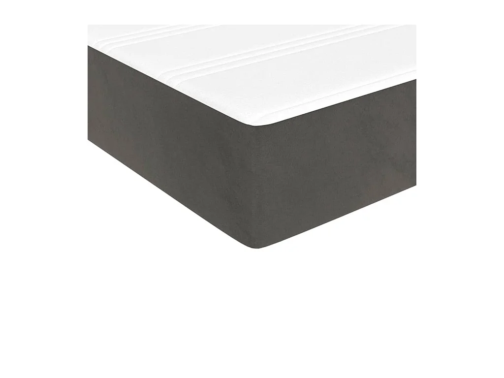 Matelas de lit à ressorts ensachés gris foncé 120x190x20 cm