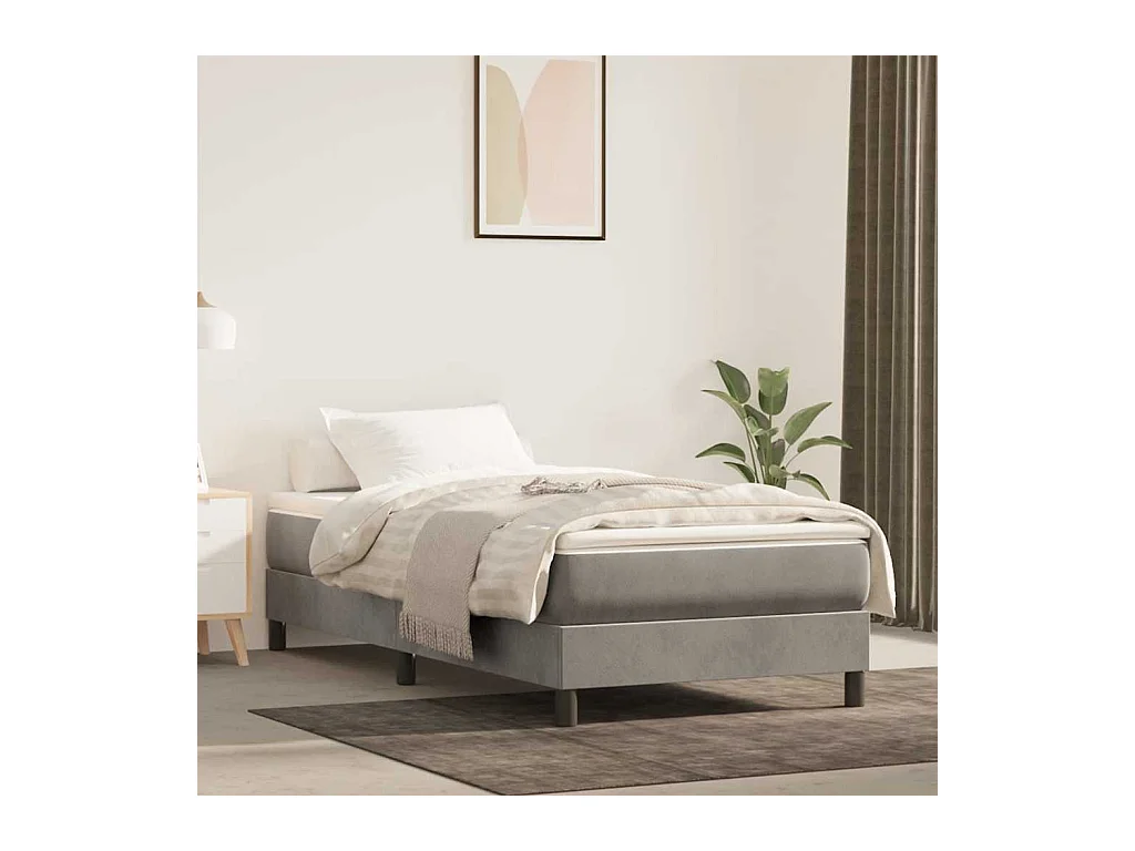 Matelas de lit à ressorts ensachés 90x210x20 cm velours