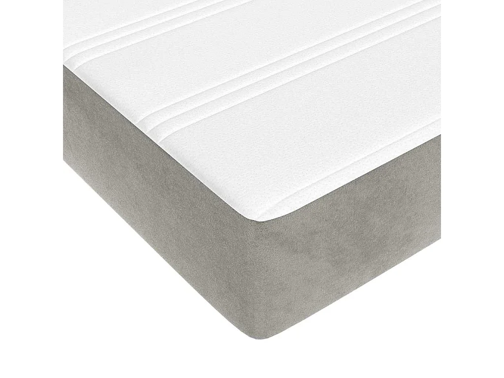 Matelas de lit à ressorts ensachés 160x210x20 cm velours