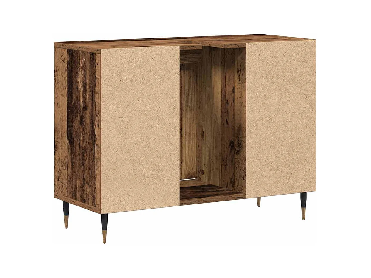 Cabinet de salle de bain avec porte Bois ancien 80 x 33 x 60 cm