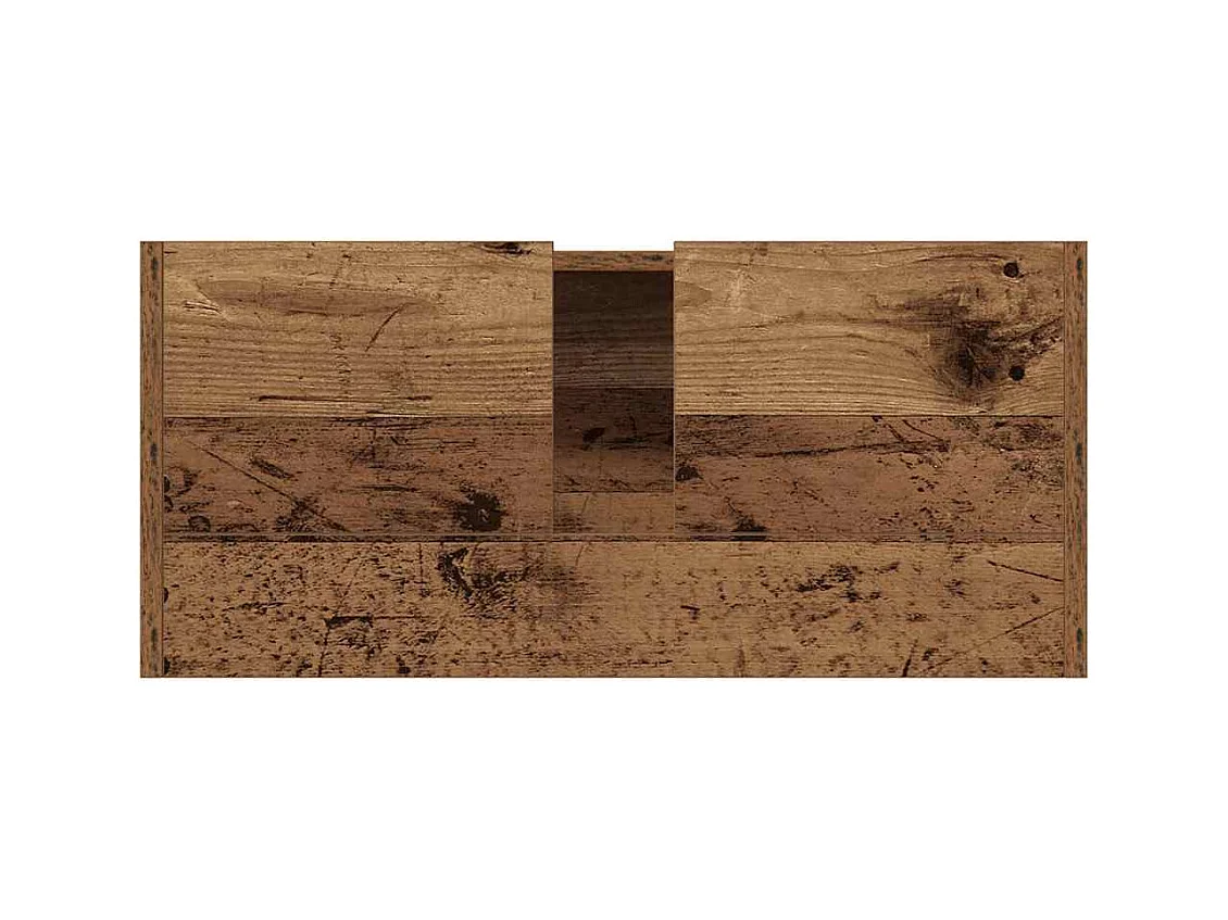 Cabinet de salle de bain avec porte Bois ancien 80 x 33 x 60 cm