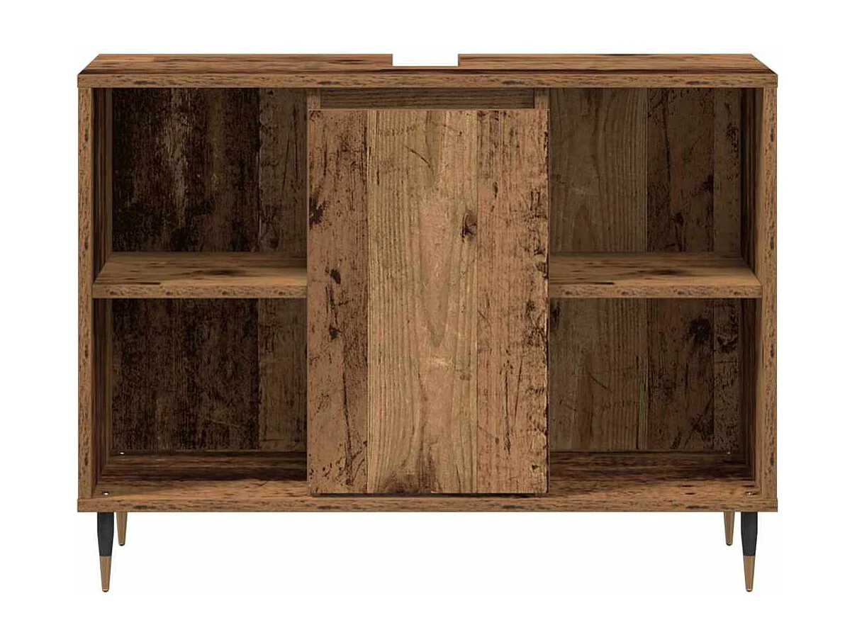 Cabinet de salle de bain avec porte Bois Ancien 80 x 33 x 60 cm
