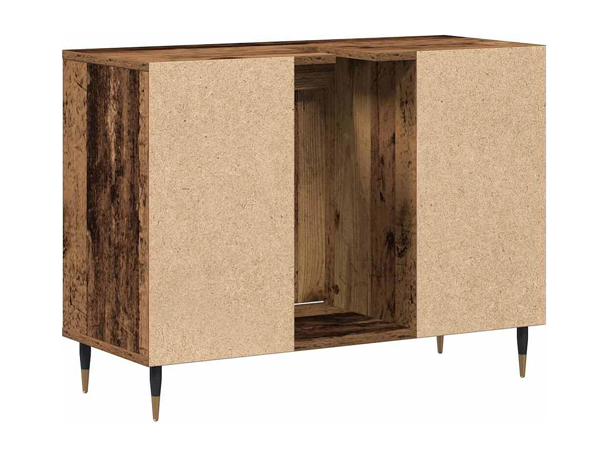 Cabinet de salle de bain avec porte Bois Ancien 80 x 33 x 60 cm