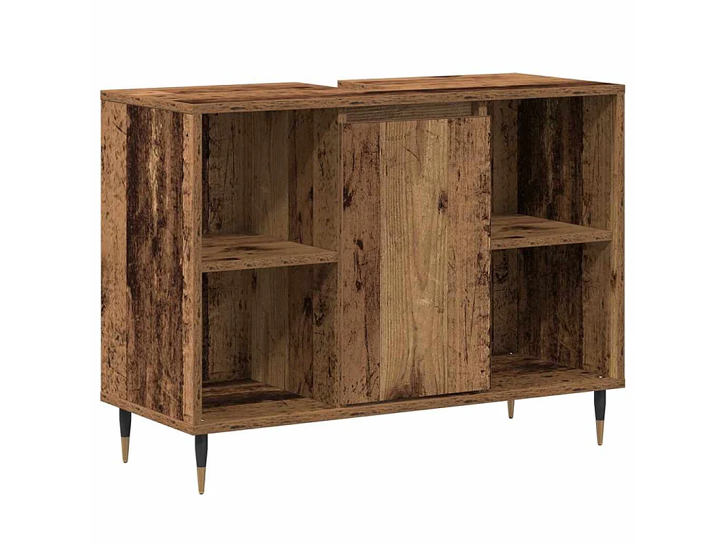 Cabinet de salle de bain avec porte Bois Ancien 80 x 33 x 60 cm
