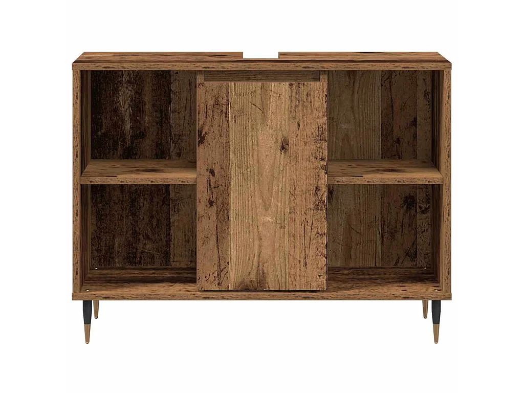 Cabinet de salle de bain avec porte Bois Ancien 80 x 33 x 60 cm