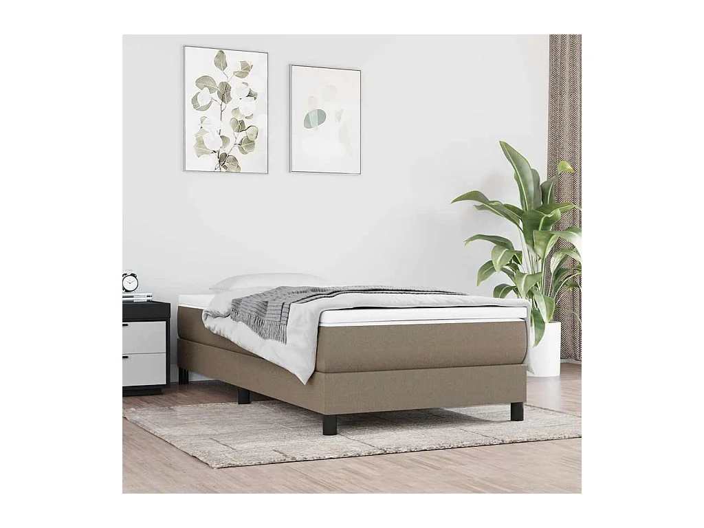 Matelas à ressorts ensachés pour enfants taupe 80x160 cm tissu