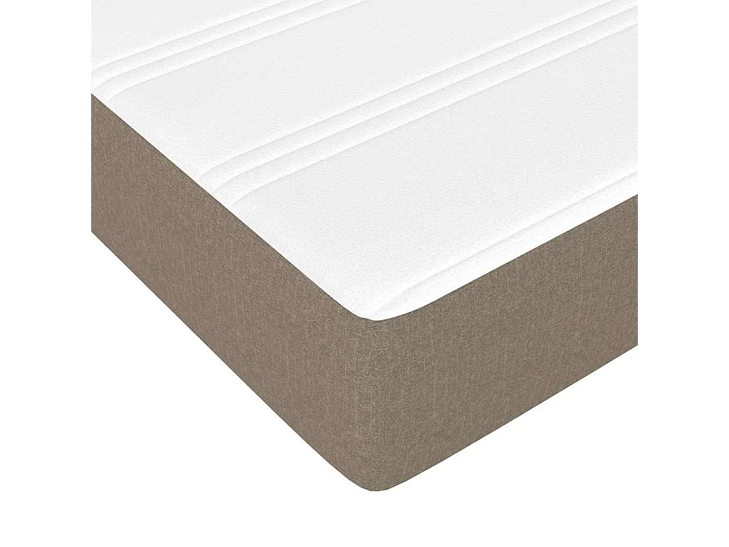 Matelas à ressorts ensachés pour enfants taupe 80x160 cm tissu