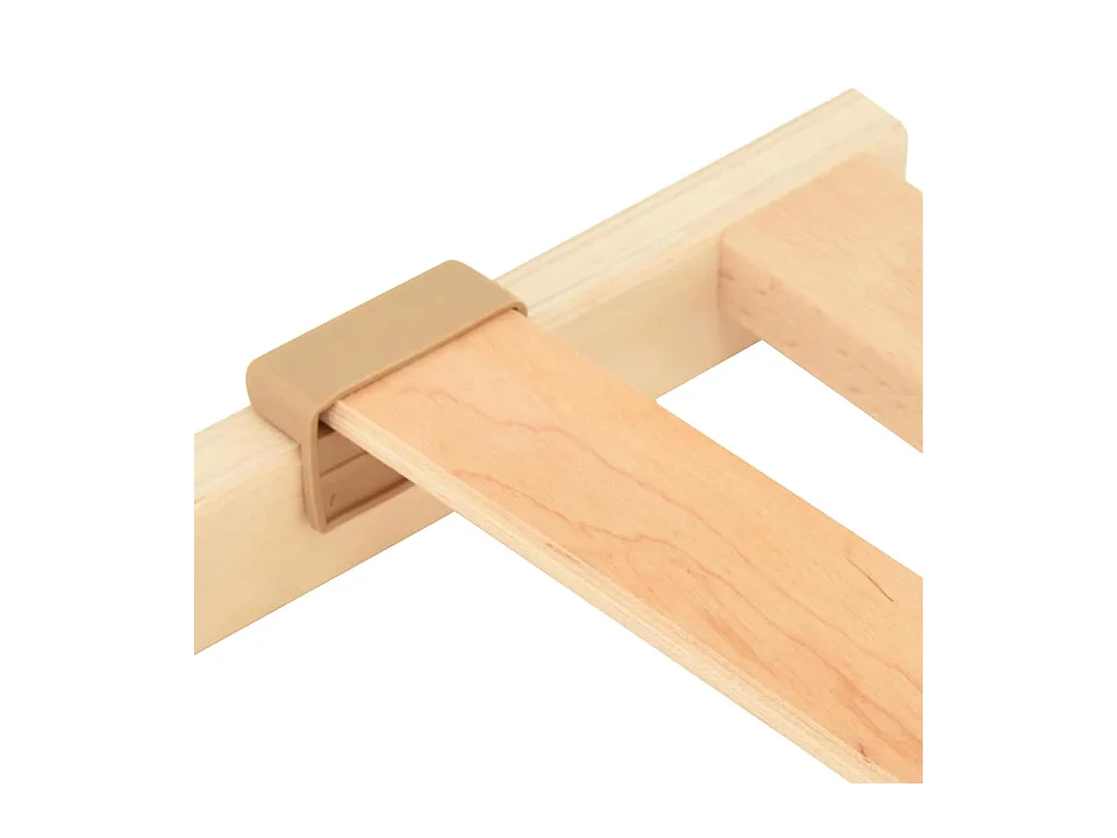 Base a doghe Marrone 90 x 190 cm Legno massello di faggio